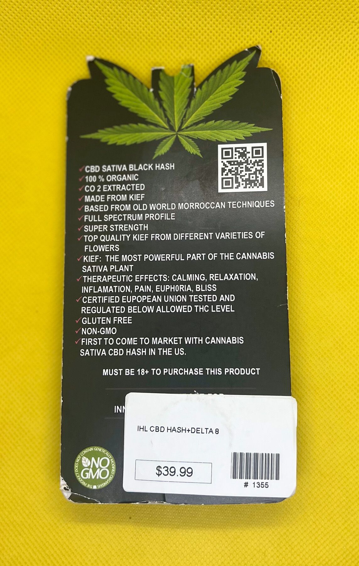Hemp-derived Sour Diesel Delta-8 and CBD Hash sold in Colorado in 2023.