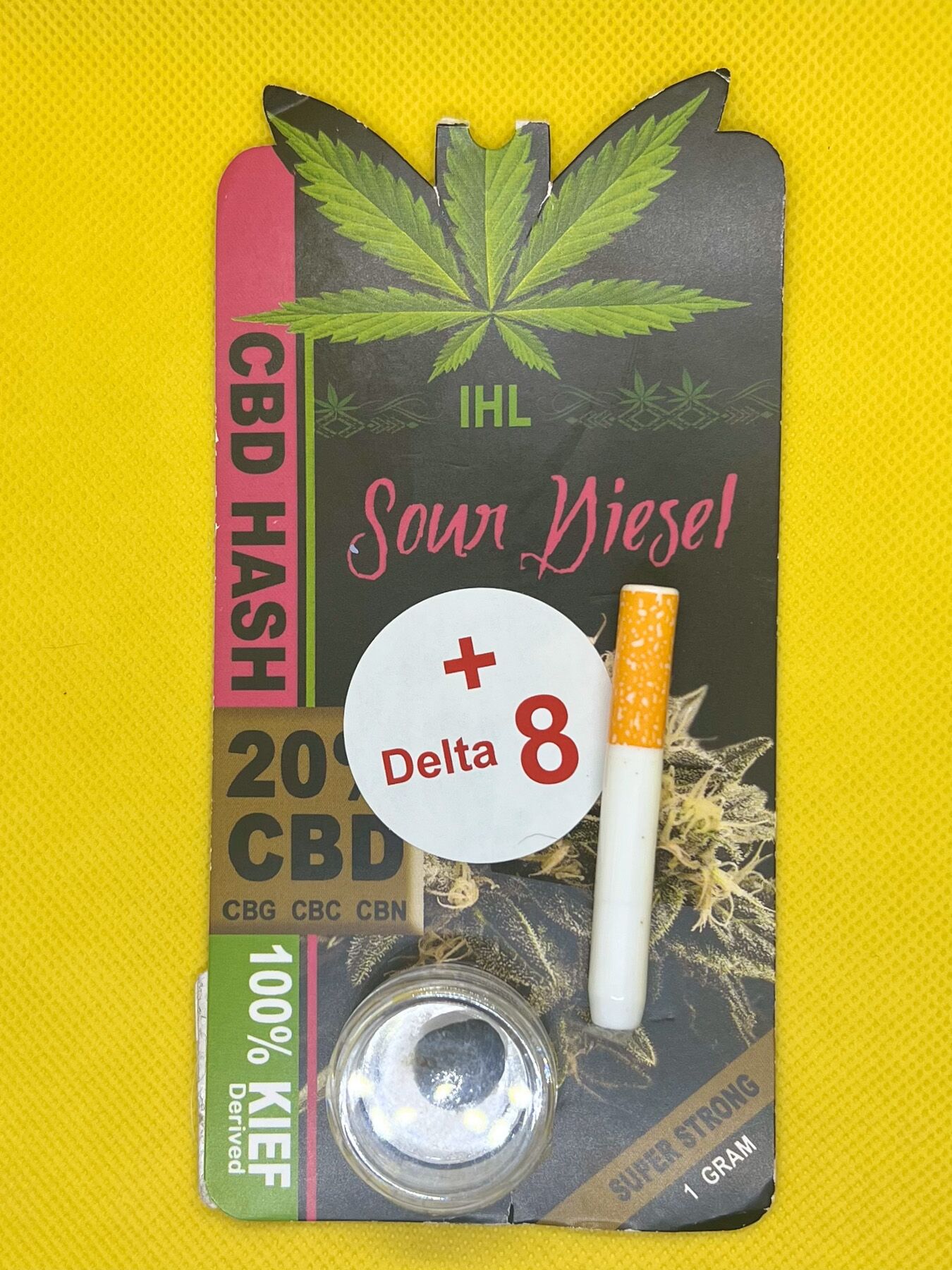Hemp-derived Sour Diesel Delta-8 and CBD Hash sold in Colorado in 2023.
