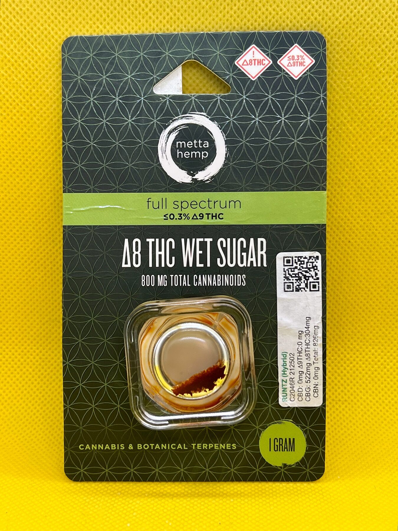 Hemp-derived full spectrum Delta 8 THC Wet Sugar sold in Colorado in 2023.