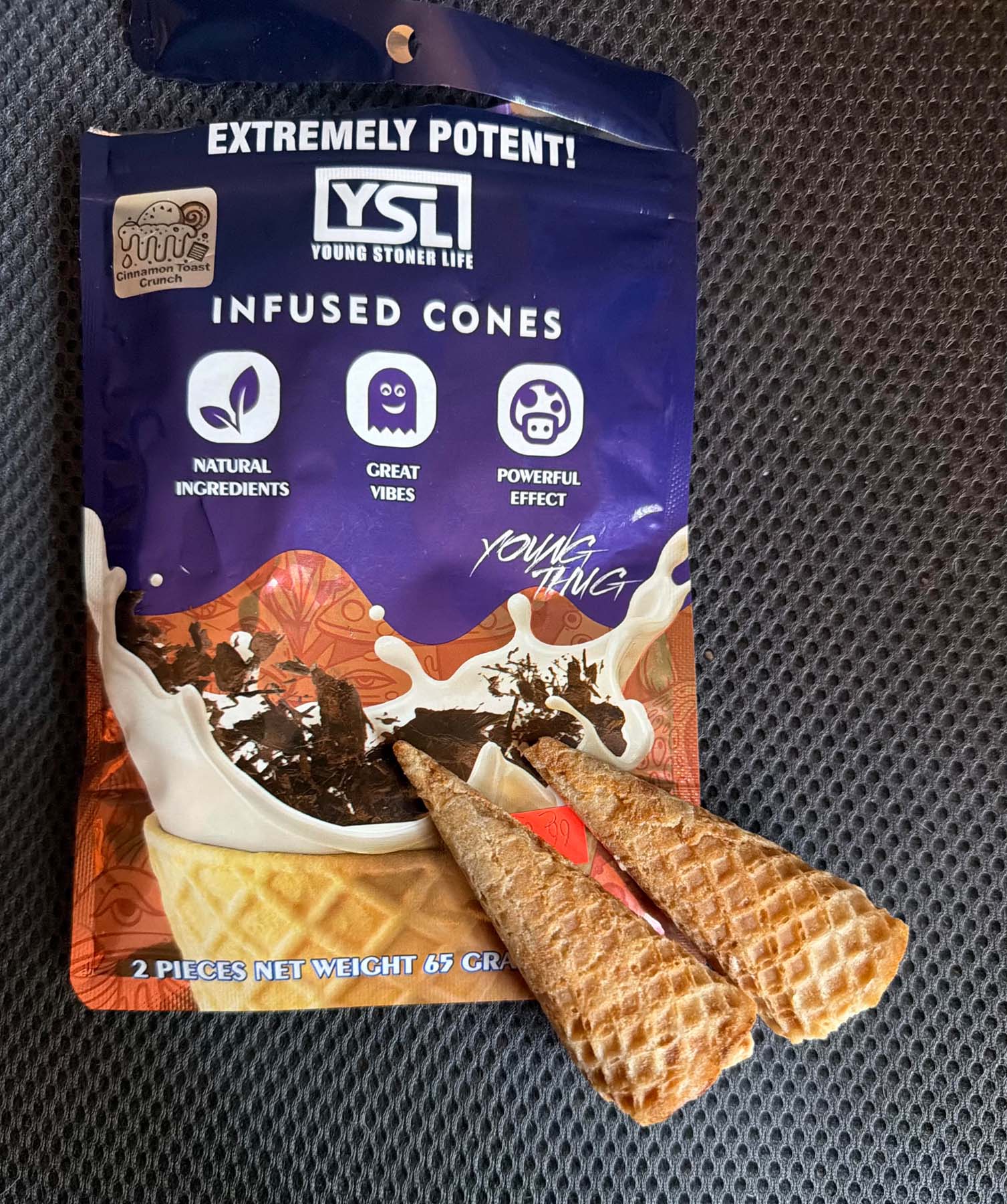 Young Stoner Life brand mushroom cones, 2 cones per package
